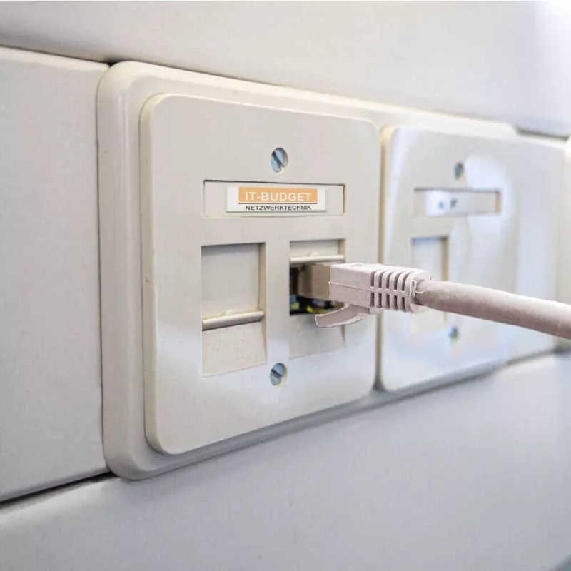 IT-BUDGET Cat.6A S/FTP LSZH patchkabel, 0,5 m, wit, 10Gbps, PoE+, 600MHz, koper