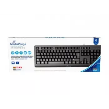 MediaRange MROS109-GR bedrade USB-toetsenbord, QWERTY Grieks layout, zwart, 105 toetsen, membraan, 1,5 m kabel