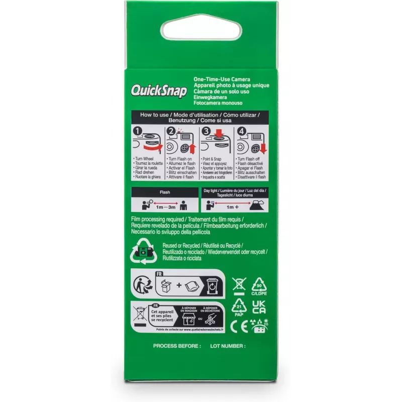 Fujifilm Quicksnap Flash 400 wegwerpcamera 27 opnames