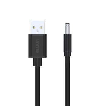 UNITEK USB naar DC 3,5x1,35mm stroomkabel 5V 2A 1,5m zwart