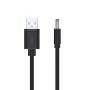 UNITEK USB naar DC 3,5x1,35mm stroomkabel 5V 2A 1,5m zwart