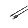 UNITEK USB naar DC 3,5x1,35mm stroomkabel 5V 2A 1,5m zwart