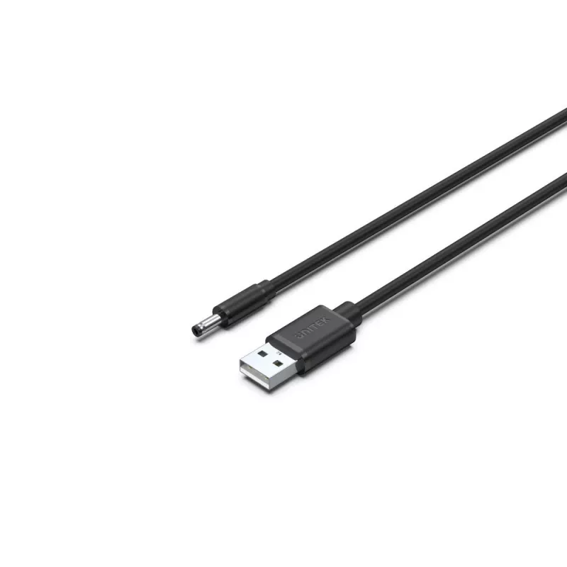 UNITEK USB naar DC 3,5x1,35mm stroomkabel 5V 2A 1,5m zwart