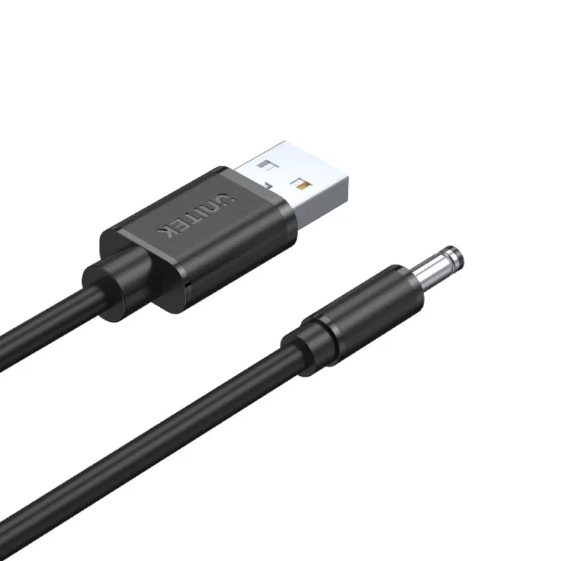 UNITEK USB naar DC 3,5x1,35mm stroomkabel 5V 2A 1,5m zwart