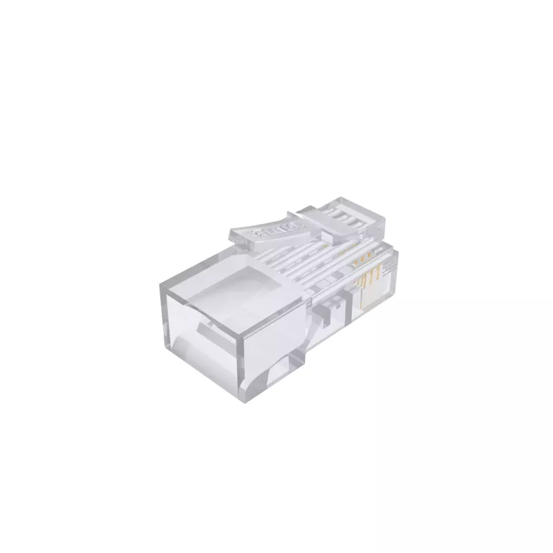 UNITEK 100-pack Cat.6 Pass-Through RJ45 modulaire stekkers (UTP, 23-26AWG, vergulde contacten)