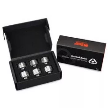 Thermal Grizzly DeltaMate compressiekoppeling, messing - glanzend nikkel, ST16, 6-pack