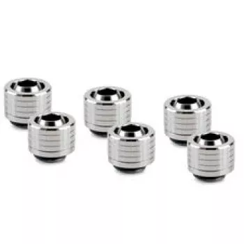 Thermal Grizzly DeltaMate compressiekoppeling, messing - glanzend nikkel, ST16, 6-pack