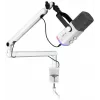 FIFINE TAM8W dynamische XLR/USB podcastmicrofoon met zwenkarm, wit