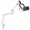 FIFINE TAM8W dynamische XLR/USB podcastmicrofoon met zwenkarm, wit