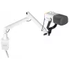 FIFINE TAM8W dynamische XLR/USB podcastmicrofoon met zwenkarm, wit