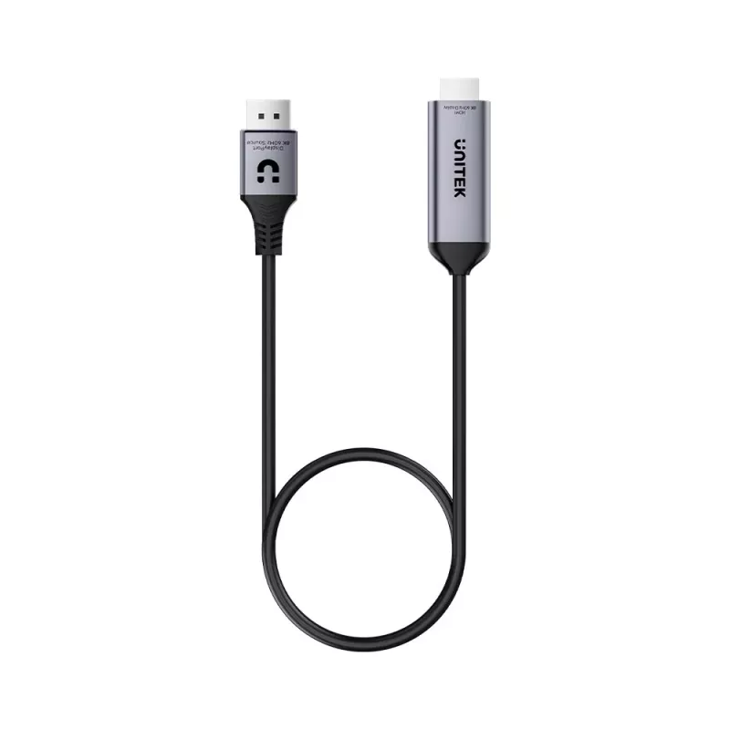 UNITEK DisplayPort 1.4 naar HDMI 2.1 actieve kabel 8K@60Hz HDR DSC 1,8m