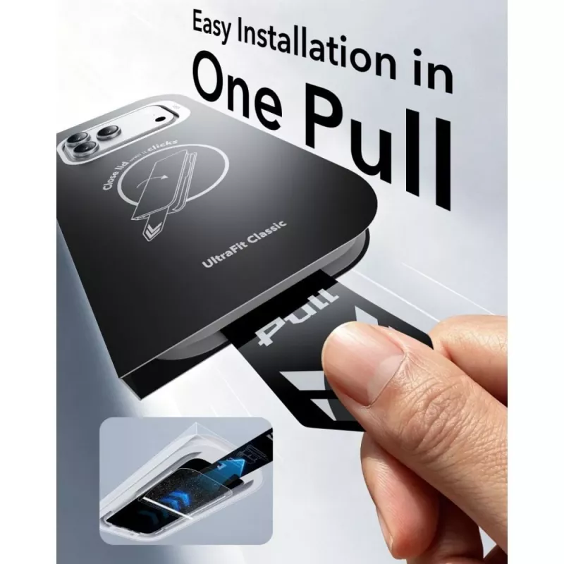 ESR Ultra-Fit Classic gehard glas schermbescherming 2-pack voor iPhone 17 Pro / 18 Pro - zwart