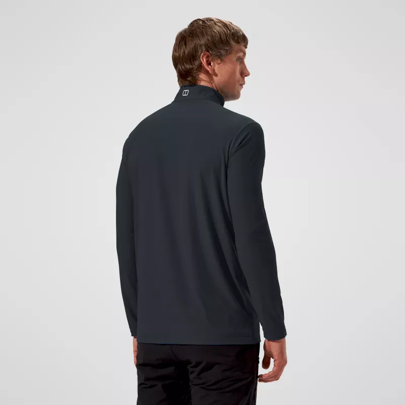 Berghaus 24/7 Tech Tee LS HZ Jet Black heren langarm-halfzip-top