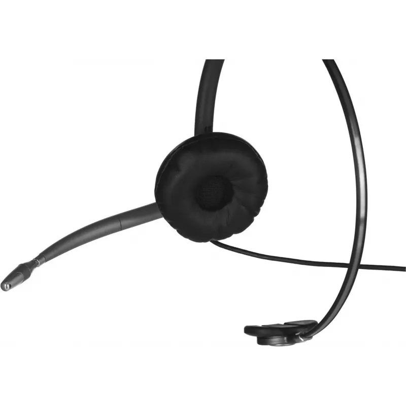 Poly EncorePro HW710 bedrade monaurale headset met ruisonderdrukkende microfoon, Quick Disconnect, zwart