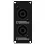 CAYMON CASY142/B 19 inch 1U rackpaneel met 2 Neutrik SpeakON NL4MP aansluitingen, zwart