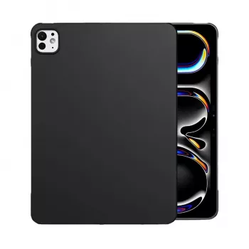 MRDISC achterkanthoes voor Apple iPad Pro M4 zwart TPU - slanke schokdempende hoes met verhoogde randen, krasbestendig mat oppervlak, nauwkeurige uitsparingen (MG-BCIPTABPROM4SW)
