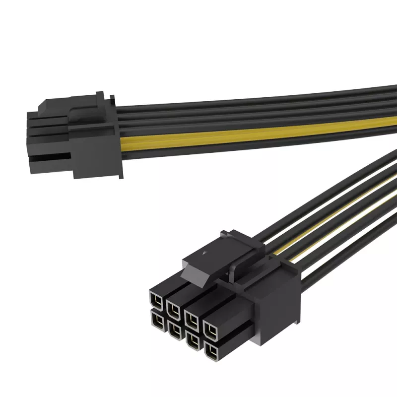 Akasa 6 sets PCIe naar dual 6+2-pin splitterkabel - 24 cm