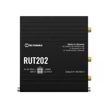 Teltonika Networks RUT202 4G LTE WLAN-router, dual-sim, 2x Ethernet, DIN-rail-/wandmontage, aluminium
