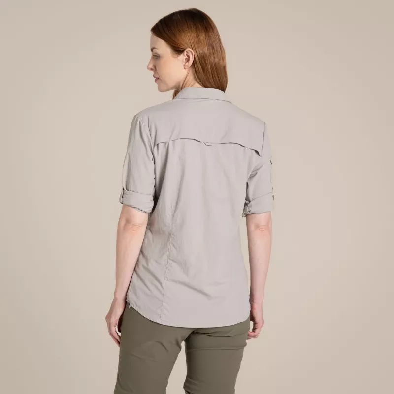 Craghoppers NosiLife Adventure LS Shirt III dames reishemd - Soft Mushroom, XS