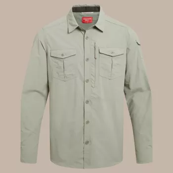 Craghoppers NosiLife Adventure LS Shirt III - heren langarm-reishemd, Bay Leaf, maat L