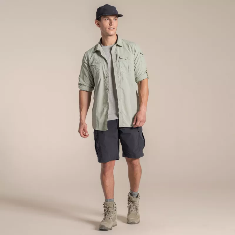Craghoppers NosiLife Adventure LS Shirt III - heren langarm-reishemd, Bay Leaf, maat L