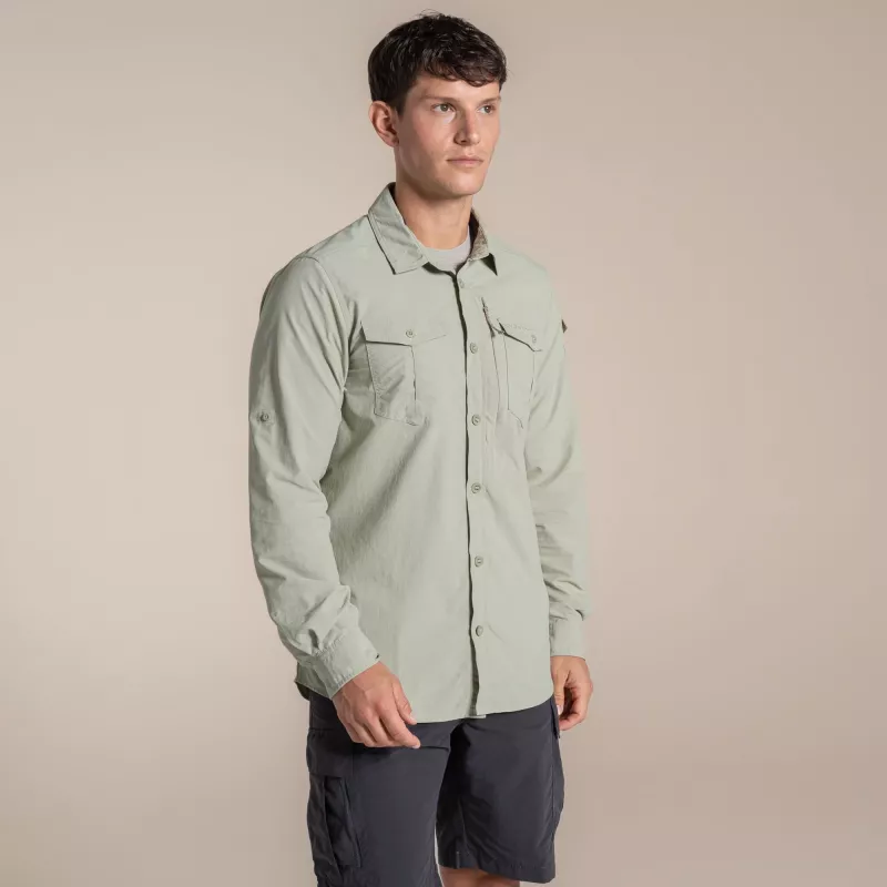 Craghoppers NosiLife Adventure LS Shirt III - heren langarm-reishemd, Bay Leaf, maat L