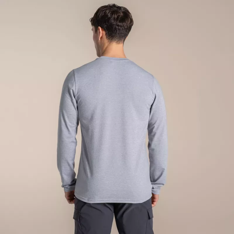 Craghoppers NosiLife Abel langarm-shirt - Soft Grey Marl, maat L