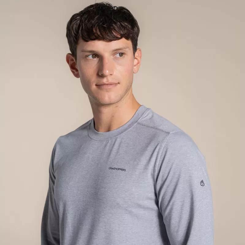Craghoppers NosiLife Abel langarm-shirt - Soft Grey Marl, maat L