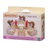 EPOCH Sylvanian Families zitgroep van drie delen - woonkamer meubelset met bank, fauteuils, tafel & kussens