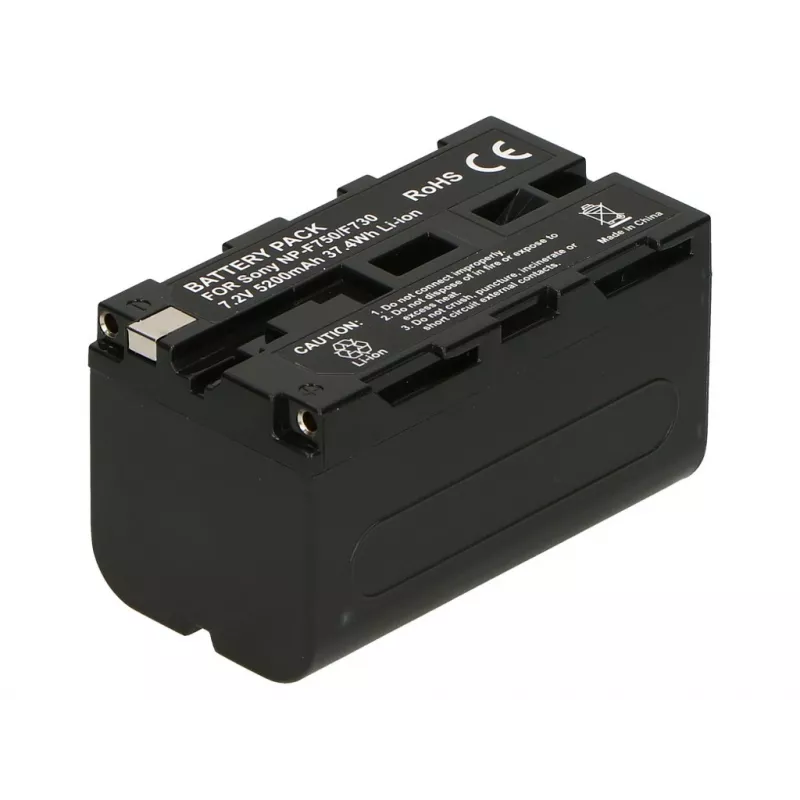 2-POWER camcorderaccu 7,4V 5200mAh Sony NP-F730 InfoLithium L