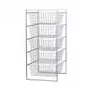 Prosperplast Rato opbergkast met 5 laden in antraciet, 89x45x55 cm, rattanlook polypropyleen