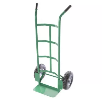 Steekwagen HT008 150 kg opvouwbare stalen steekwagen met massief rubberen wielen zwart/rood