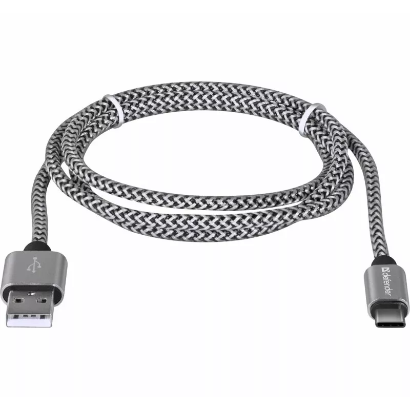 Defender USB-A naar USB-C kabel 1,0 m 2,1 A wit