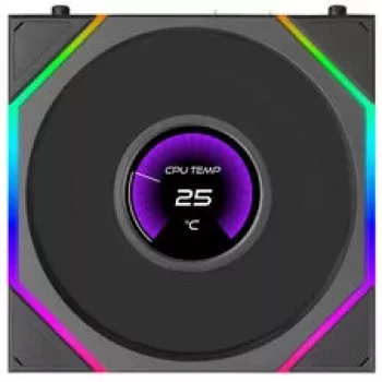 Lian Li UNI FAN TL120 LCD FLEX Wireless ARGB 120mm ventilator - zwart