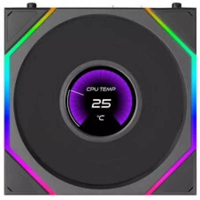 Lian Li UNI FAN TL120 LCD FLEX Wireless ARGB 120mm ventilator - zwart