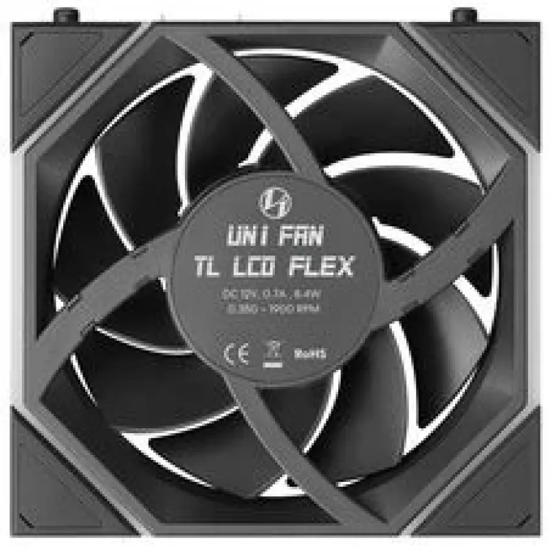 Lian Li UNI FAN TL120 LCD FLEX Wireless ARGB 120mm ventilator - zwart