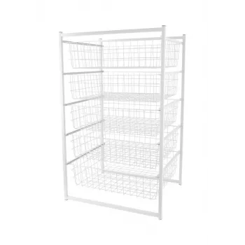 Ladenblok 89x45x55cm 5 niveaus wit