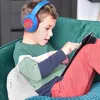 PowerLocus Bobo Kids draadloze hoofdtelefoon, LED, AUX, blauw/rood