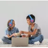 PowerLocus Bobo Kids draadloze hoofdtelefoon, LED, AUX, blauw/rood