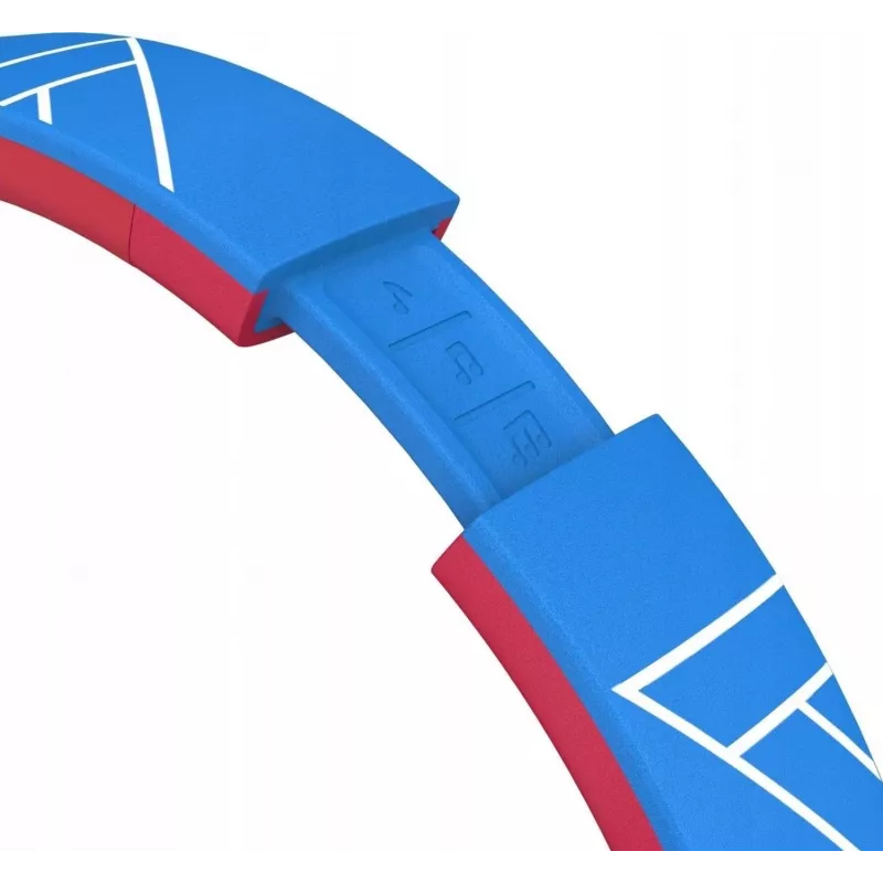 PowerLocus Bobo Kids draadloze hoofdtelefoon, LED, AUX, blauw/rood
