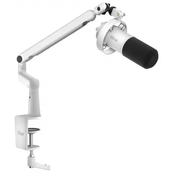 FIFINE T688W dynamische microfoon met zwenkarm, USB/XLR, wit