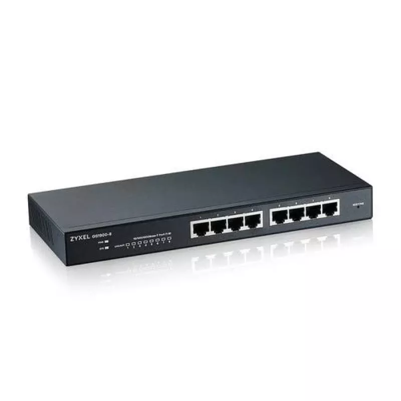 DSIT Zyxel GS1900 Smart Managed Switch VA-GS-1900-8 - 8-poorts Gigabit Ethernet