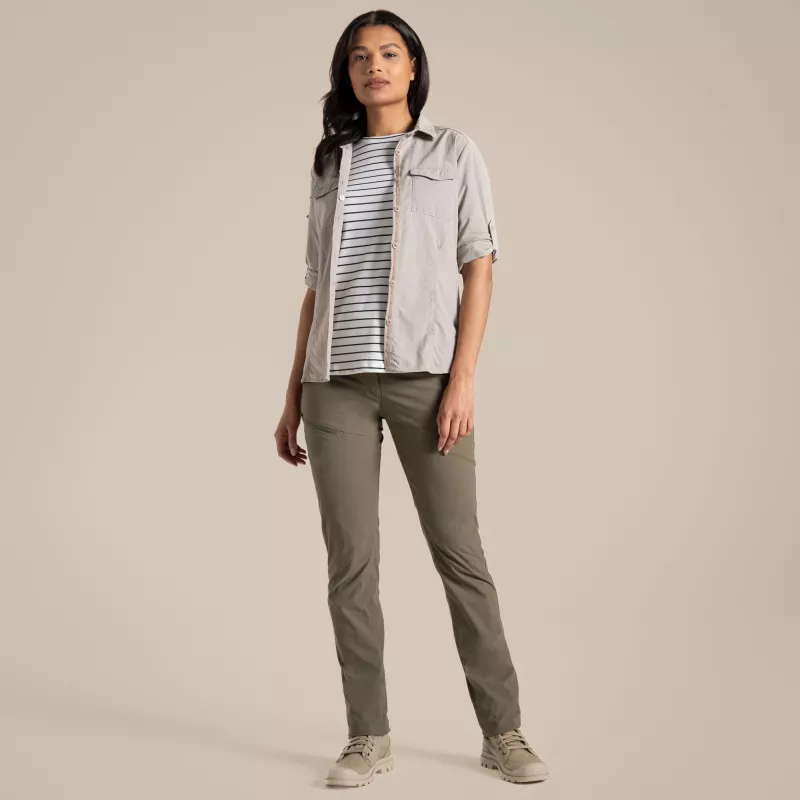 Craghoppers NosiLife Pro Trouser III dames wandelbroek - Wild Olive, maat L