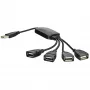 AKYGA AK-AD-13 USB 2.0 4-poorts hub, zwart