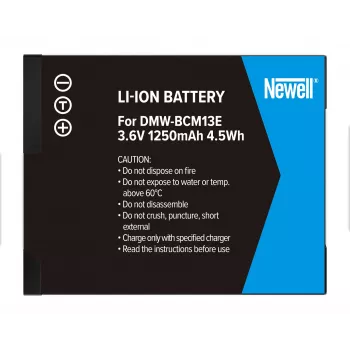 Newell vervangende accu voor Panasonic DMW-BCM13E (Li-ion, 3,6V, 1250mAh, 4,5Wh)