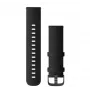 Garmin Quick Release Bands (22 mm) zwart leer met geborstelde leisteen hardware