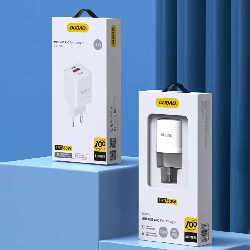 DUDAO A13Pro EU GaN 33W PPS USB-C/USB-wandlader - wit