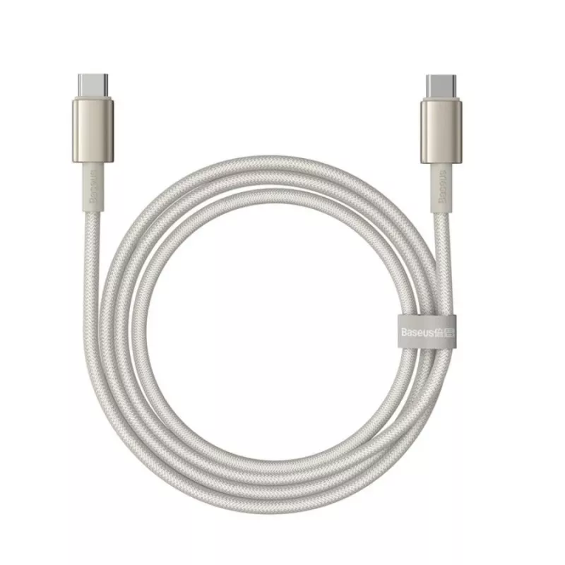 Baseus Tungsten Gold USB-C naar USB-C kabel 100W 1m goud
