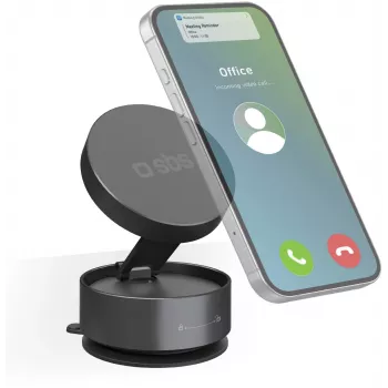 SBS TESUPSUCTIONMAG magnetische zuignap-tafelstandaard voor smartphones, zwart