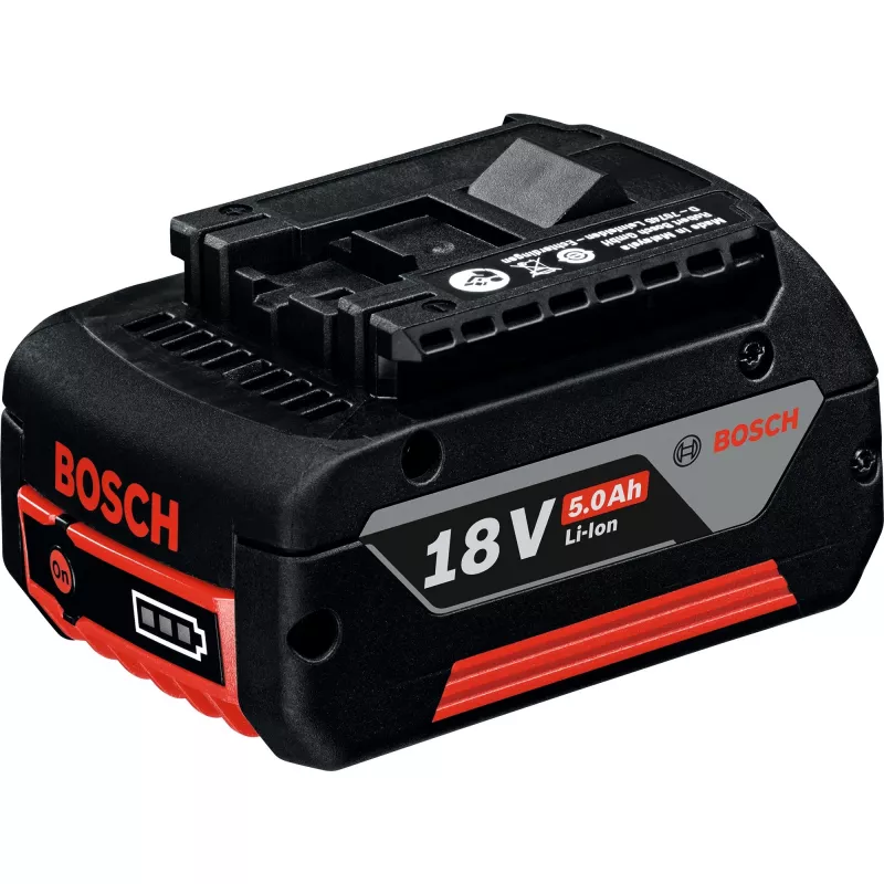Bosch Professional 18V 5,0 Ah li-ion accu, slide-in (zwart/rood)